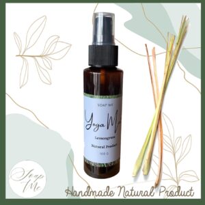Lemongrass yoga mat spray with lemongrass essential oil
