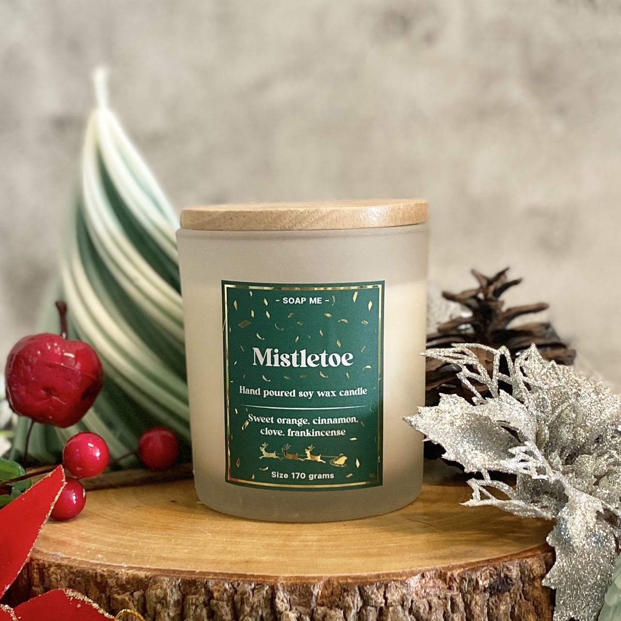 mistletoe christmas scented candle mistletoe christmas scented candle