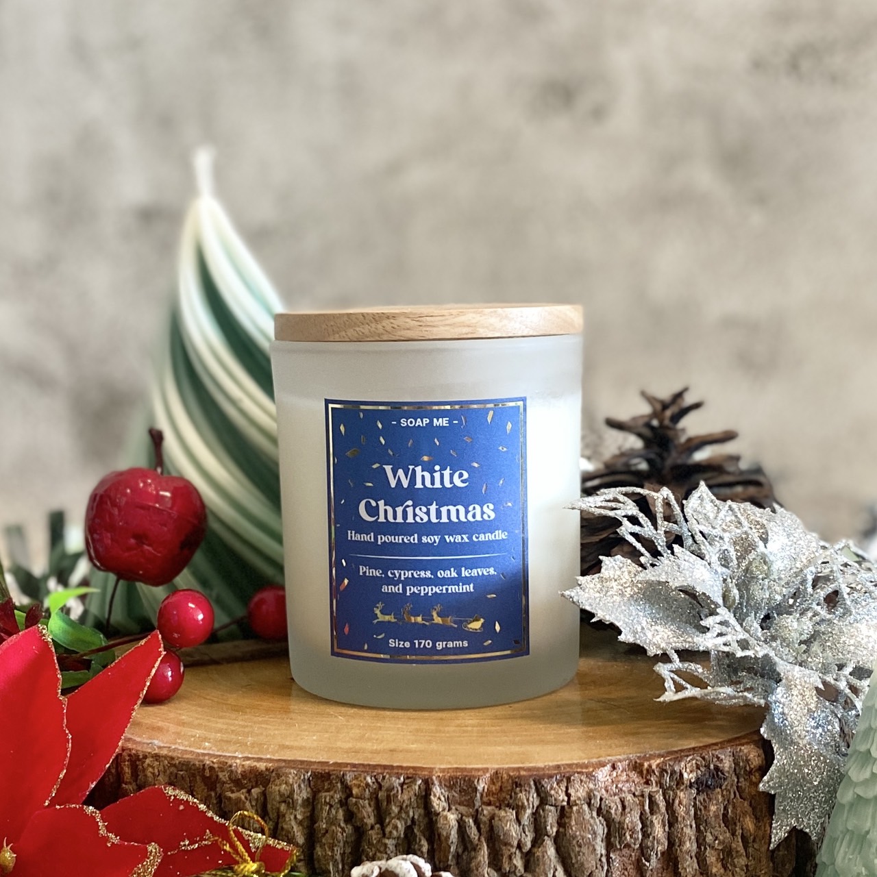 White christmas scented organic soywax candle White christmas scented organic soywax candle