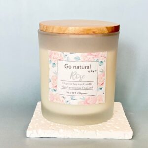 Rose scented candle