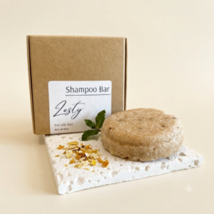 Zesty shampoo bar with essential oil